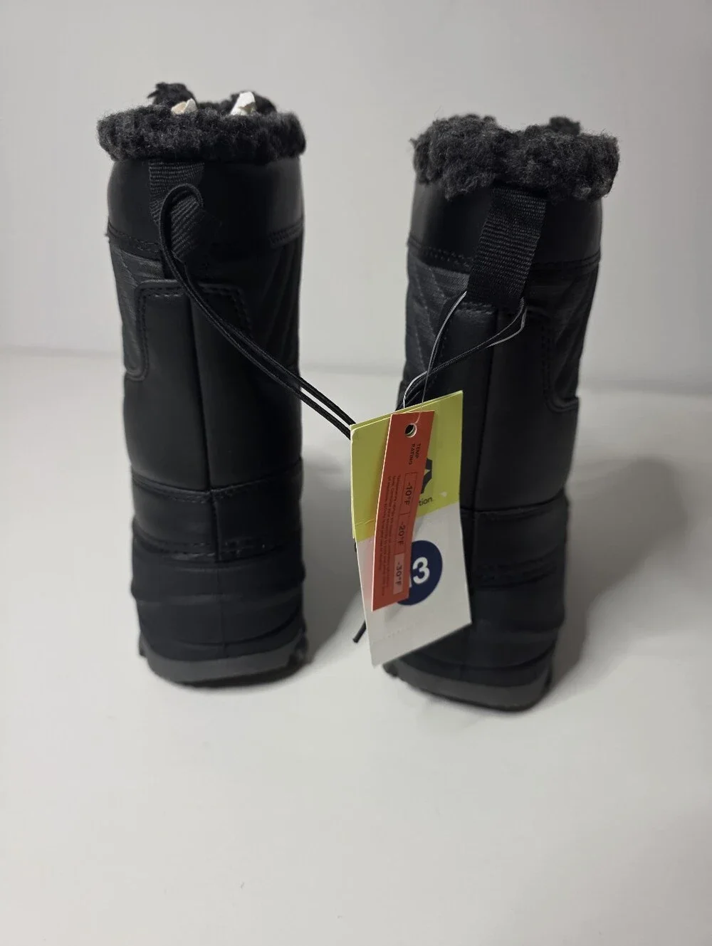 NWT All In Motion Boys Size 13 Black Skylar Waterproof Boots